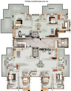 Project Image of 1178.0 - 2562.0 Sq.ft 2 BHK Apartment for buy in Sivaji Pearl