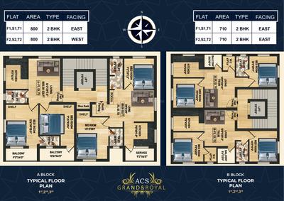 Project Image of 710.0 - 800.0 Sq.ft 2 BHK Apartment for buy in ACS Grand And Royal