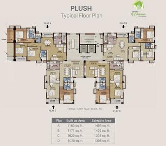 Project Image of 1305 Sq.ft 3 BHK Apartment / Flat for sale in Rajarhat for Rs. 11700000