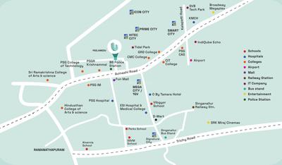 Project Image of 445 Sq.ft 1 BHK Apartment / Flat for sale in Peelamedu for Rs. 580000