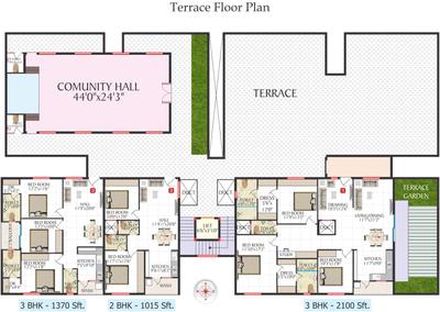 Project Image of 0.0 - 1600.0 Sq.ft 3 BHK Apartment for buy in Jai Bharathi Mansion