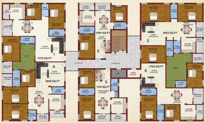 Project Image of 866.0 - 1433.0 Sq.ft 2 BHK Apartment for buy in Patteeswarar Heritage