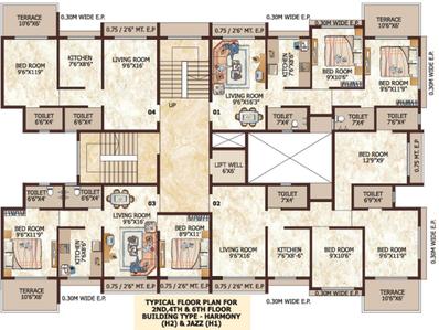 Project Image of 356.0 - 575.0 Sq.ft 1 BHK Apartment for buy in Tharwani Ariana Phase II