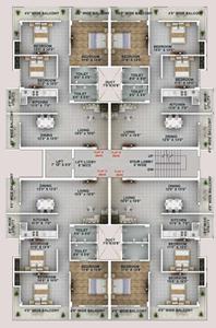 Project Image of 0.0 - 1590.0 Sq.ft 3 BHK Apartment for buy in Global Khatija Tower