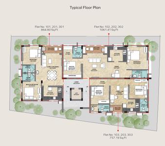 Project Image of 757.19 - 1061.41 Sq.ft 2 BHK Apartment for buy in Anirudhan Villas Rowhouse Apartments