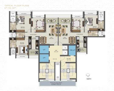 Project Image of 861.0 - 1170.0 Sq.ft 2 BHK Apartment for buy in Delta Luxuria