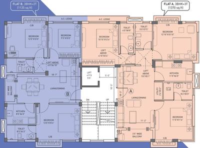 Project Image of 1135.0 - 1370.0 Sq.ft 3 BHK Apartment for buy in Arrjavv Sapphire