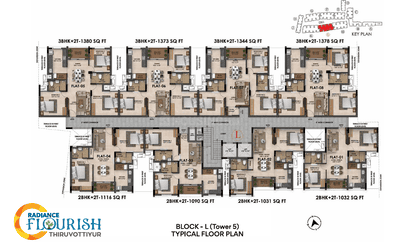 Project Image of 608.0 - 1935.0 Sq.ft 2 BHK Apartment for buy in Radiance Flourish