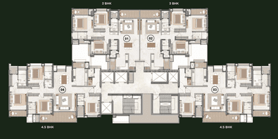 Project Image of 1286.5 - 2646.0 Sq.ft 3 BHK Apartment for buy in Livience Aleenta