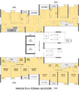 Project Image of 596.0 - 1052.0 Sq.ft 2 BHK Apartment for buy in Rustomjee Urbania Azziano