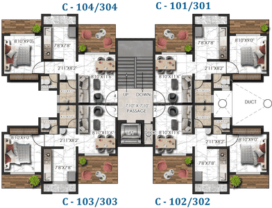 Project Image of 469.0 - 831.0 Sq.ft 1 RK Apartment for buy in SP Residency