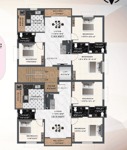 Project Image of 1163.0 - 1212.0 Sq.ft 3 BHK Apartment for buy in Vijay Laxmi Flats