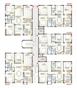 Project Image of 1701.0 - 2331.0 Sq.ft 3 BHK Apartment for buy in TNR Vaishnovi Sikhara