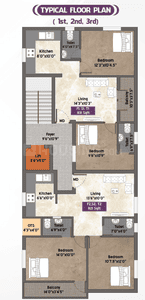 Project Image of 831.0 - 921.0 Sq.ft 2 BHK Apartment for buy in R Square Royal Paradise