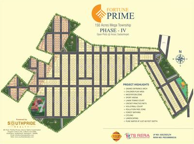 Project Image of 1350.0 - 3600.0 Sq.ft Residential Plot Plot for buy in Fortune Prime Phase IV