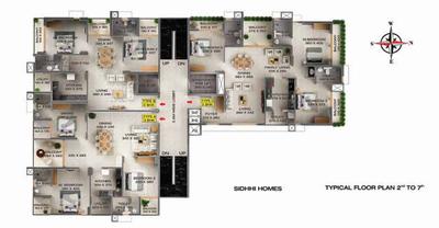 Project Image of 1351.0 - 3098.0 Sq.ft 2 BHK Apartment for buy in Siddhi Chandravilasam