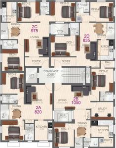 Project Image of 685.0 - 1290.0 Sq.ft 2 BHK Apartment for buy in Anirudh Temple Tower
