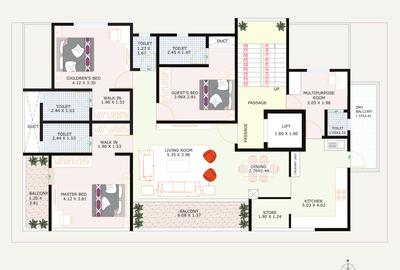 Project Image of 0.0 - 1577.82 Sq.ft 4 BHK Apartment for buy in SP Insignia