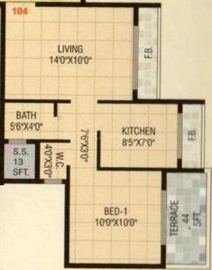 Project Image of 715 Sq.ft 1 BHK Apartment / Flat for sale in Taloja for Rs. 3799000
