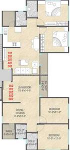Project Image of 950.0 - 1334.0 Sq.ft 2 BHK Apartment for buy in Shiv Aashray Residency
