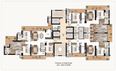Project Image of 2485 Sq.ft 3.5 BHK Apartment / Flat for sale in Sector 48 for Rs. 44000000