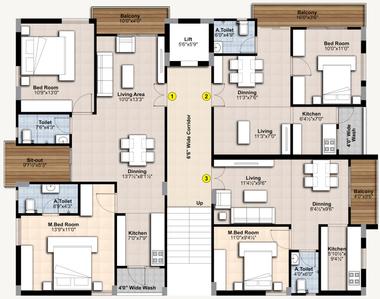 Project Image of 545.0 - 959.0 Sq.ft 1 BHK Apartment for buy in Aspira Wondur & White Rock