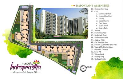 Project Image of 1130.0 - 2720.0 Sq.ft 2 BHK Apartment for buy in Tridev Indraprastha