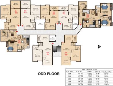Project Image of 355.0 - 760.0 Sq.ft 1 BHK Apartment for buy in Shubham Residency