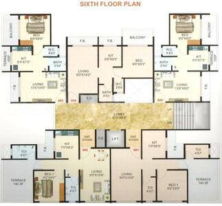 Project Image of 630.0 - 955.0 Sq.ft 1 BHK Apartment for buy in Pramukh Residency