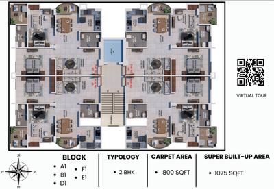 Project Image of 1075.0 - 1560.0 Sq.ft 2 BHK Apartment for buy in Tiruvantpuram City AG