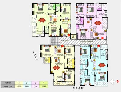 Project Image of 1755.0 - 2025.0 Sq.ft 3 BHK Apartment for buy in Gauthami MCG Residency