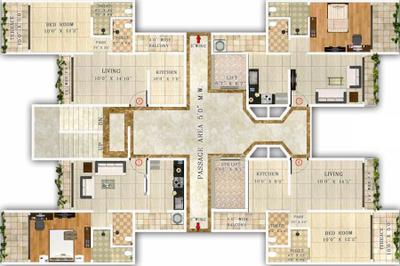 Project Image of 720.0 - 1064.0 Sq.ft 1 BHK Apartment for buy in Anmol Shanti Niketan