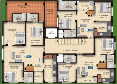 Project Image of 730.0 - 1250.0 Sq.ft 2 BHK Apartment for buy in The Nest Fortune