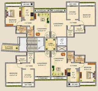 Project Image of 339.0 - 555.0 Sq.ft 1 BHK Apartment for buy in Veena Dynasty Ph II