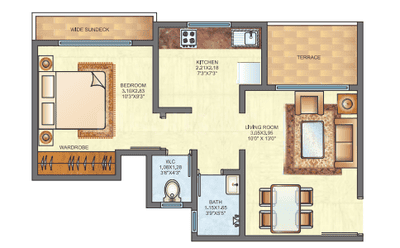 Project Image of 859 Sq.ft 2 BHK Apartment / Flat for sale in Kalyan West for Rs. 5611000