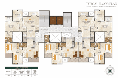 Project Image of 0.0 - 636.58 Sq.ft 2 BHK Apartment for buy in Kuber Antonia B