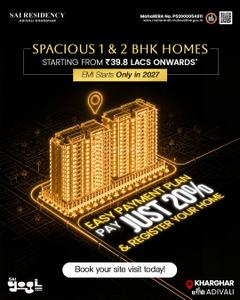 Project Image of 418.0 - 690.0 Sq.ft 1 BHK Apartment for buy in Sai Residency