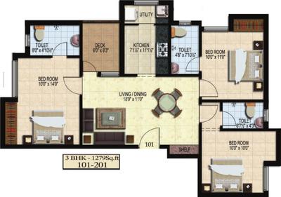 Project Image of 728.0 - 1500.0 Sq.ft 2 BHK Apartment for buy in SPS Brownstar