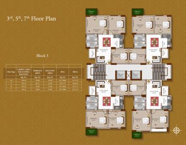 Project Image of 768.26 - 1274.0 Sq.ft 3 BHK Apartment for buy in Diamond Home