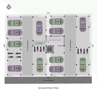 Green Sai Lakshmi Flats Sai Lakshmi Flats Cluster Plan for ground Floor 1