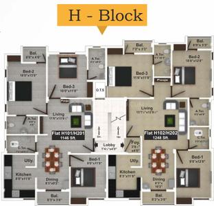 Project Image of 815.0 - 1320.0 Sq.ft 2 BHK Apartment for buy in Saradeuz Acropolis