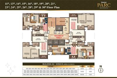 Project Image of 834.0 - 1168.0 Sq.ft 2 BHK Apartment for buy in Kumar Parc Residences