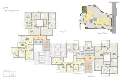 Project Image of 701.0 - 961.0 Sq.ft 2 BHK Apartment for buy in Romell Diva Phase III 21st To 23rd Floor