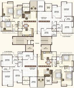 Project Image of 950.0 - 963.0 Sq.ft 3 BHK Apartment for buy in Sairaj Sky Court Apartments