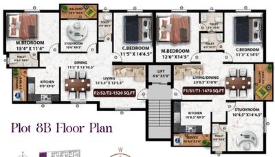 Project Image of 1365.0 - 1855.0 Sq.ft 3 BHK Apartment for buy in Viva Vibrant