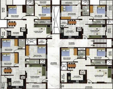Project Image of 1018.0 - 1414.0 Sq.ft 2 BHK Apartment for buy in KVVSV Sai Sannidhi