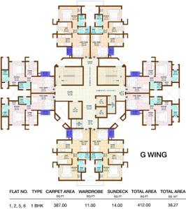 Project Image of 387.0 - 461.0 Sq.ft 1 BHK Apartment for buy in Nirmal Lifestyle City Kalyan Platano G