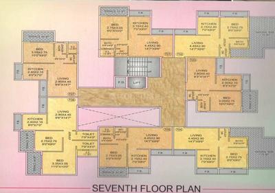 Project Image of 670.0 - 980.0 Sq.ft 1 BHK Apartment for buy in Radha Residency