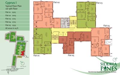 Project Image of 1760 Sq.ft 3 BHK Apartment / Flat for sale in Rajarhat for Rs. 16000000