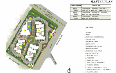 Project Image of 1796.0 - 2708.0 Sq.ft 3 BHK Apartment for buy in Prestige Beverly Hills